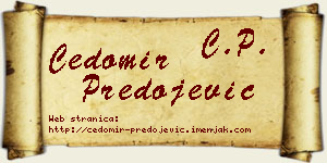 Čedomir Predojević vizit kartica